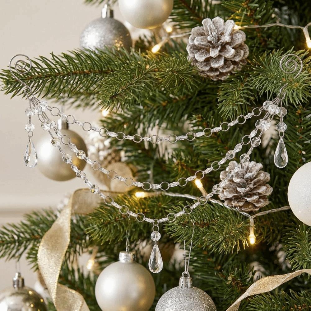 Acrylic Christmas Decorations 3 Layer Rhinestone Beads Pendant Hanging Ornaments  Wedding Party
