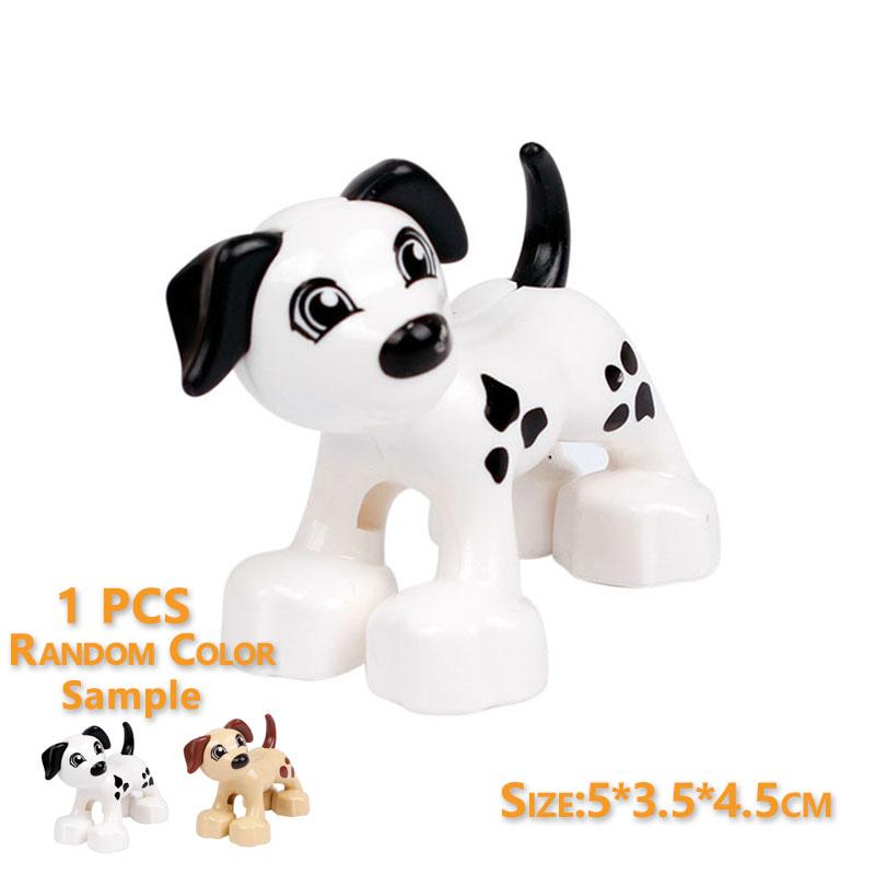 1Pcs Big Block Building Classic Animal Paradise Pets Wildlife Rabbit Lion Bear Compatible Duplo Bricks Set Supplement Children