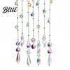 Special Gift for Her Crystal Wind Chime Pendant Glittering Sun Catchers with Long Decorative Balcony Ornament Tassel Sophisticated Hanging