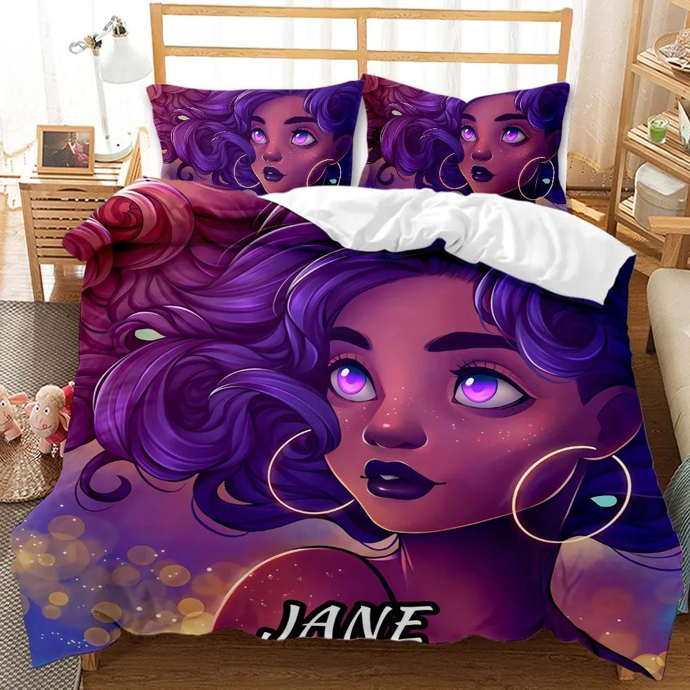 Black Girl Magic Bedding Set, African American Black Art Girl Duvet Cover, Bedroom Decor Comforter Cover For Teens