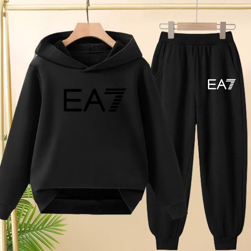 Kids Autumn Winter Hoodie Letter Print Clothing Casual Top+Trousers 2PBoy Girl 3-12Yrs Child Gift Brand Sports Coat Jogging Set