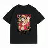 One Piece Luffy Unisex's 100% Cotton T-Shirt, Streetwear Breathable Fashion Anime Graphic Short Sleeve Unisex's Tops