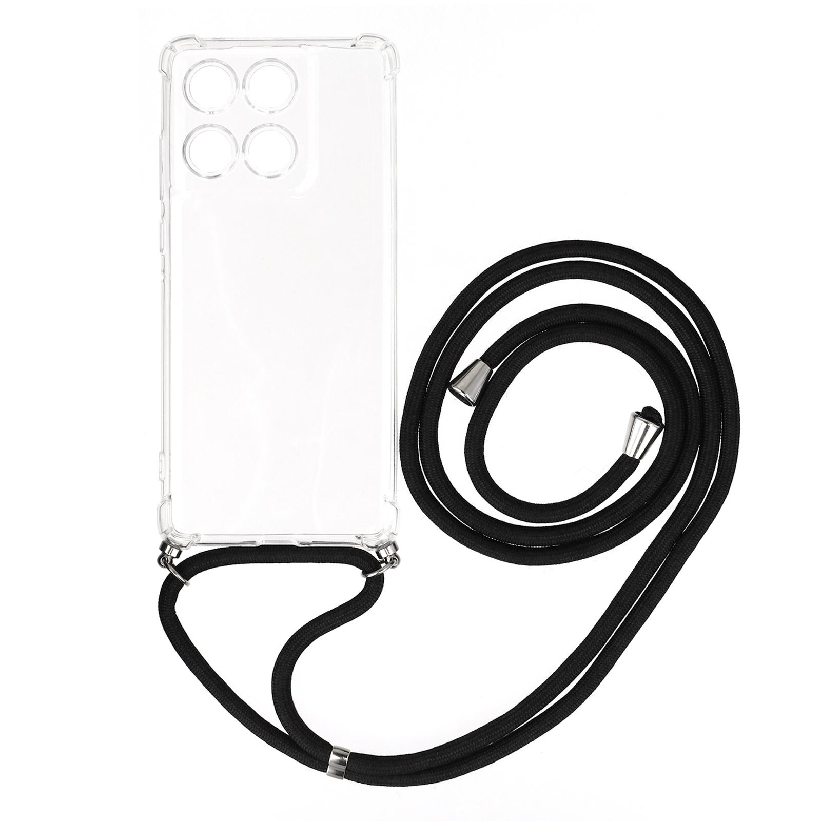 

For Motorola Edge 60 5G/Edge 60 Fusion 5G Case Reinforced Corner TPU Clear Phone Cover with Lanyard A