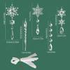 10Pcs Snowflake Crystal Pendants Christmas Decoraiton Xmas Tree Hanging Ornaments 2026 Acrylic Snowflake Decor For Xmas Party