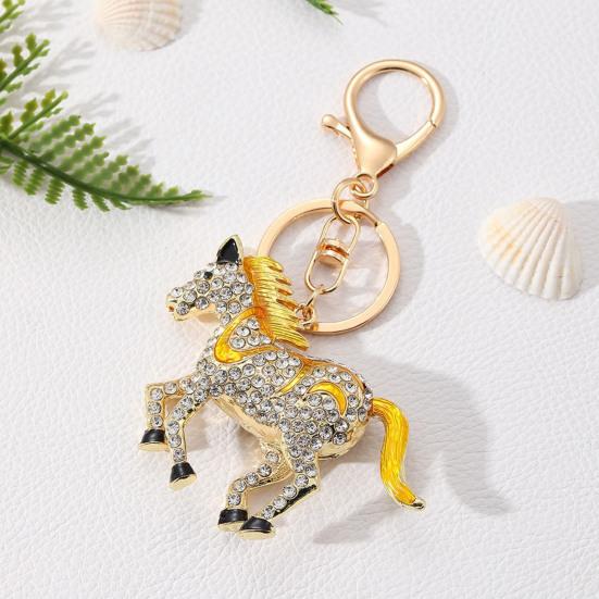 Year of Horse Keychain 2026 Horse Year Pendant Metal Carving Good Luck Charm Key Chain Bags Backpacks Decoration