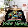 Custom 1Pc Ninja Turtles Flannel Personalized Rug Non Slip Floor Mat Soft Carpet for Living  Bedroom Office Home Decor Gift