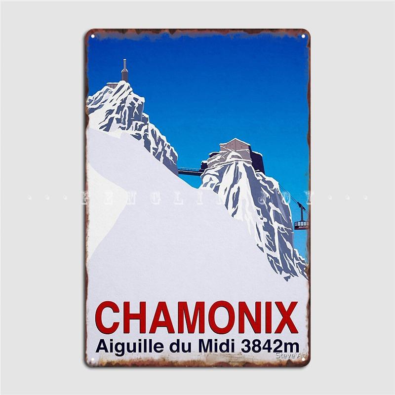 

Chamonix Metal Plaque Poster Wall Decor Pub Personalized Club Bar Tin Sign Poster 20x30cm（7.8x11.8inch）
