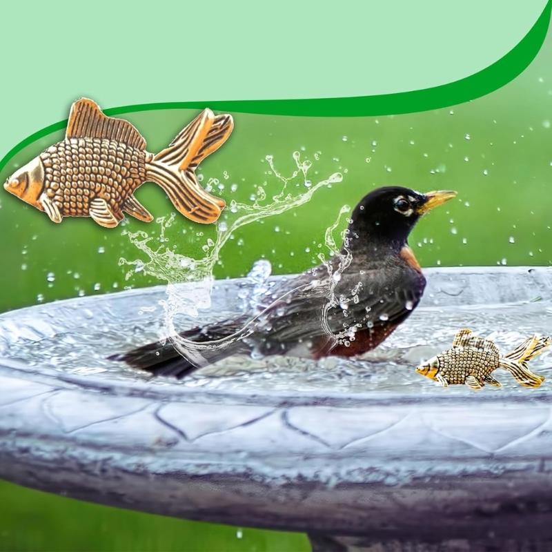 Natural Copper Fish Disks For Bird Baths Maintenance Algae Control Decorative Garden Ornaments