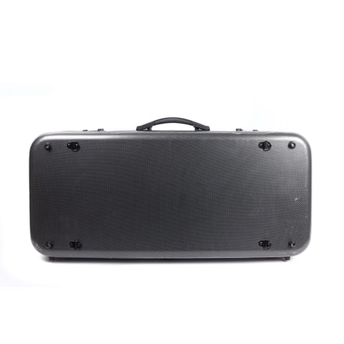 Yinfente Double Violin Case, Viola Case, Mixed Carbon Fiber Violin Box, 4/4 Full Size (Black)