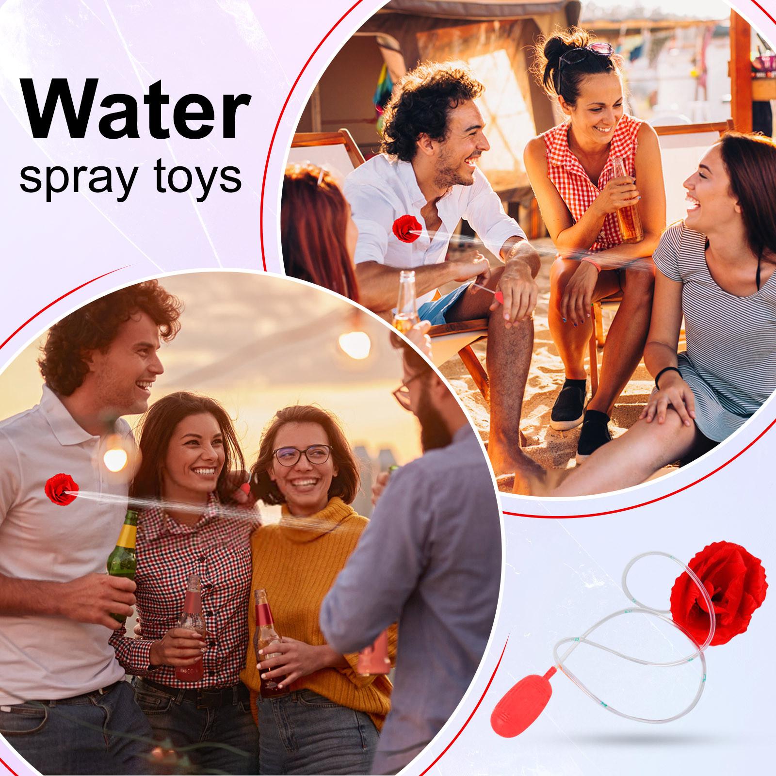 

Squirting Flower Red Rose,Simulation Rose Flower Brooch Party Prank Props Water Spraying Brooch Brooch Funny Water Halloween Tricky Toys Rose Toy One Size