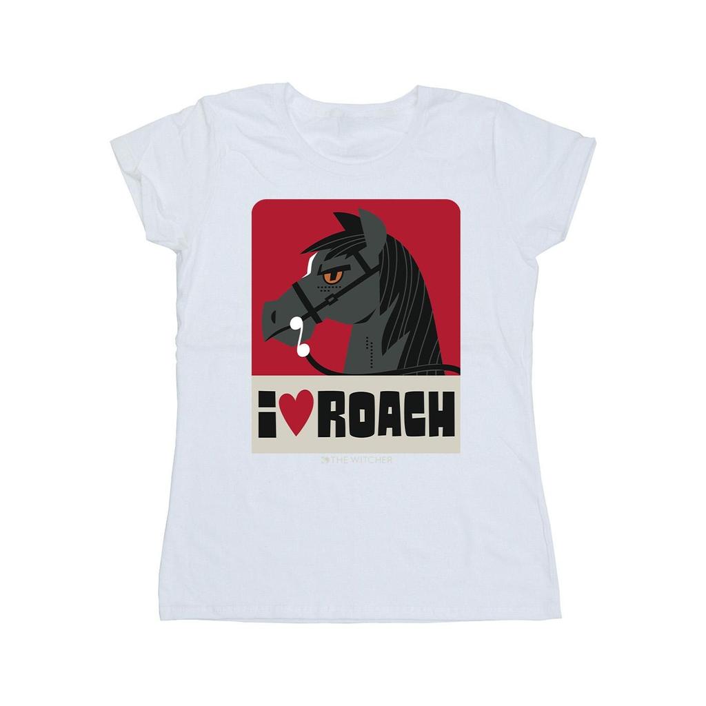 Netflix Womens/Ladies The Witcher I Heart Roach Cotton T-Shirt
