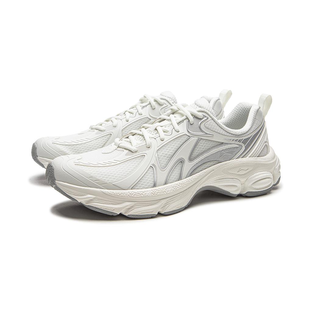 Li Ning Push Pull Boom V2 Cushioning Slip Resistant Abrasion Resistant Rebound Low top Running Shoes Men's Chalk Gray ARXW019-5