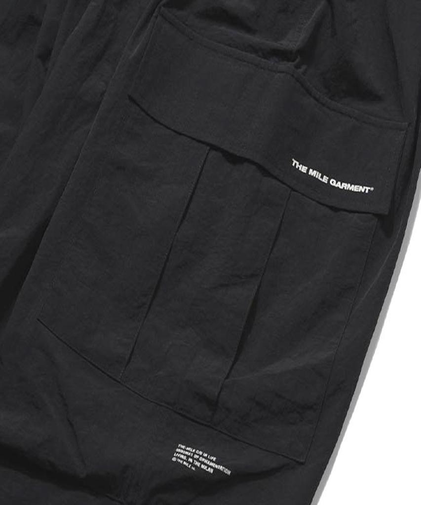 Deomail Ml Nylon Wide Balloon String Pants [Black]