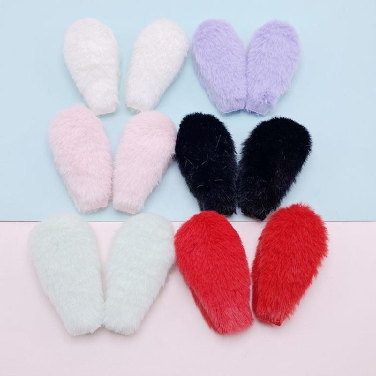 Plush Furry Ears Headdress Rabbit Ears for Hair Clip DIY Cute Bangs Side Clips