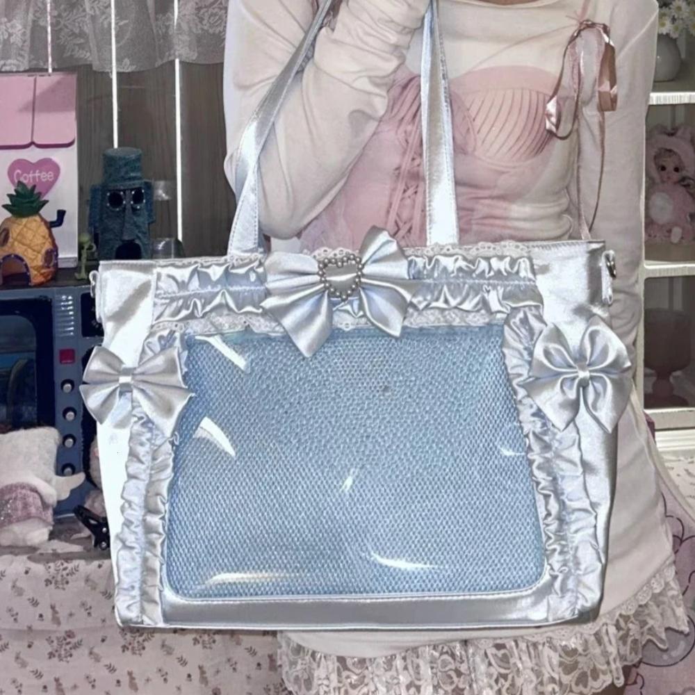 Ita Bag Lace Bow Ribbon JK Uniform Shoulder Bag Comic Exhibition Portable Y2K Tote Bag New Sweet and Cool Girl Ulzzang 2026