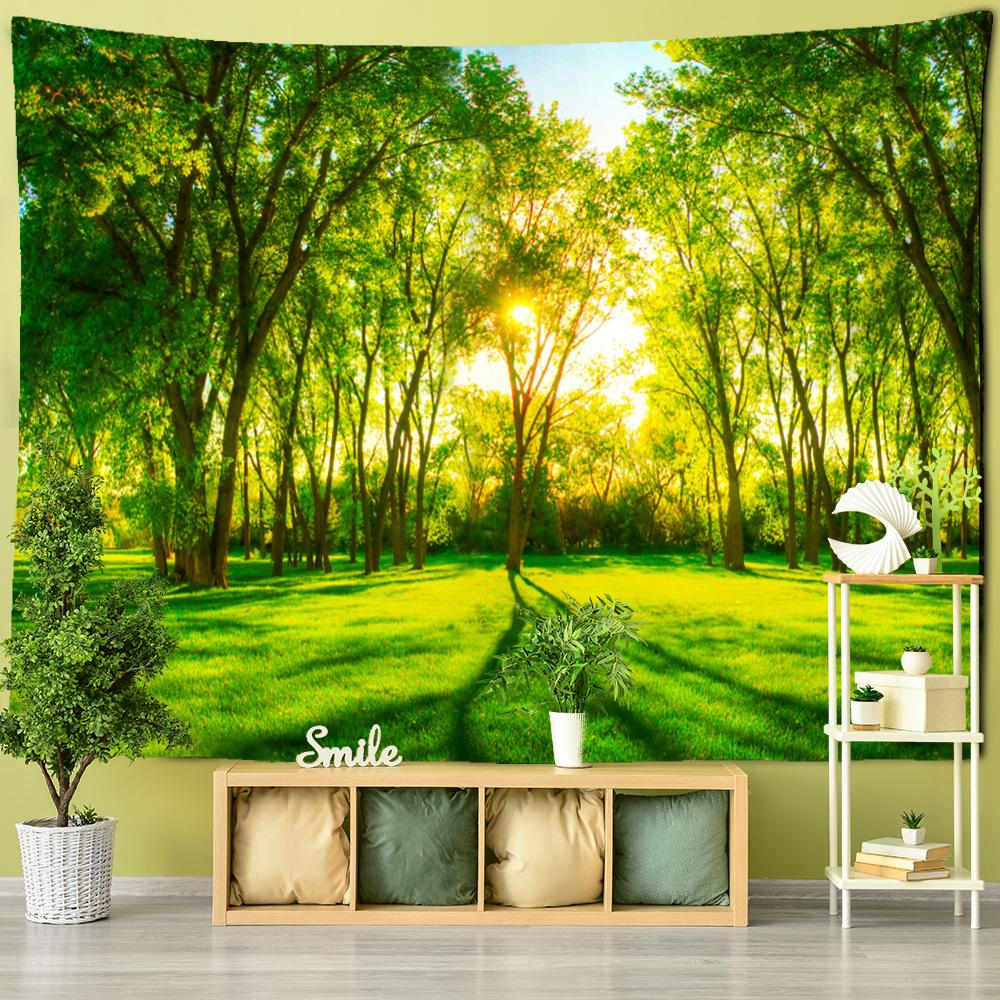 Bambuswald und fliegende Taube, chinesisches Wandbild, Wandteppich, Wandbehang, psychedelischer Hippie-TV-Hintergrund, Wanddekoration