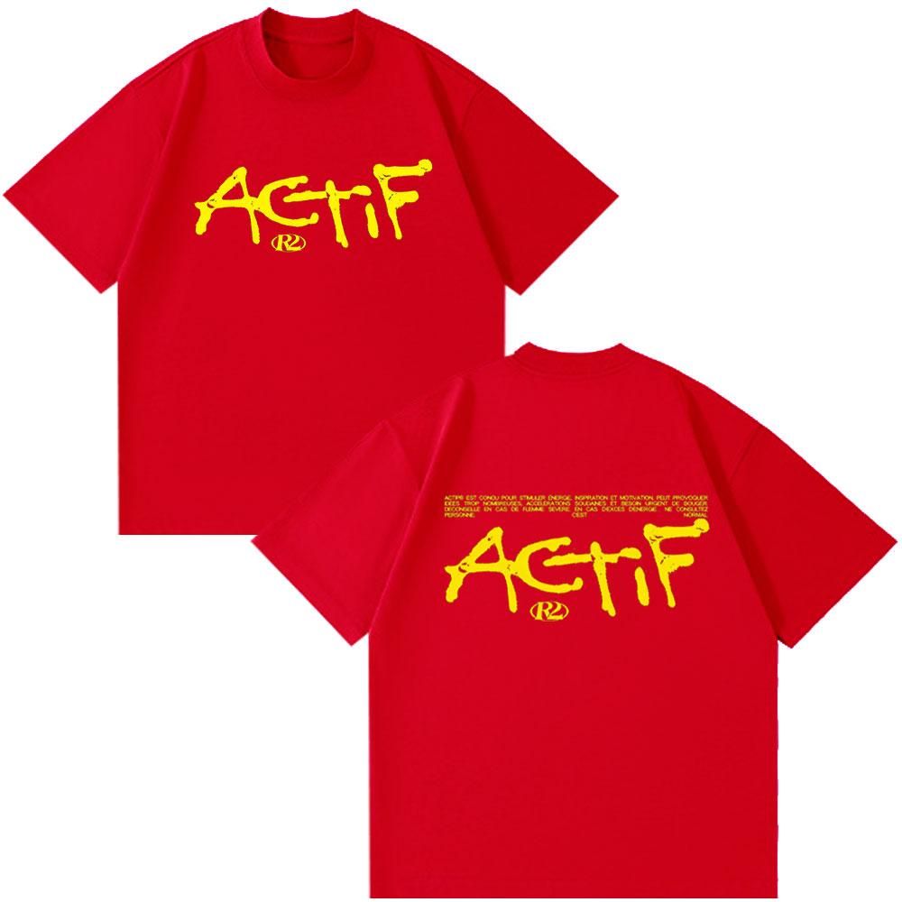 

Rapper R2 Actif Album 2026 Unisex s Women Tee Tops Casual Oversized Tshirts Fashion Hip Hop Short Sleeves Streetwear Couple Wears S