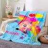 Coperta Stampata a Tema Plim Plim con Nome Personalizzabile - Perfetta per Divano, Letto, Viaggi e Uso Esterno | Lavabile in Lavatrice, Accogliente e Durevole.