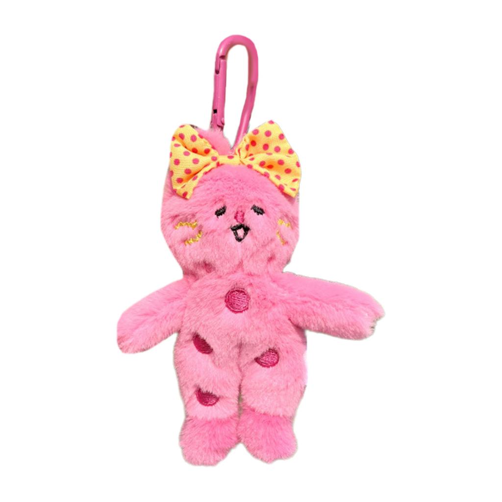 Figlarny Pluszowy Kot Brelok Ozdoba na Torbę Moda Ozdoby na Klucze Zawieszka Urok do Torby Lalki Prezent dla Modnej Osoby