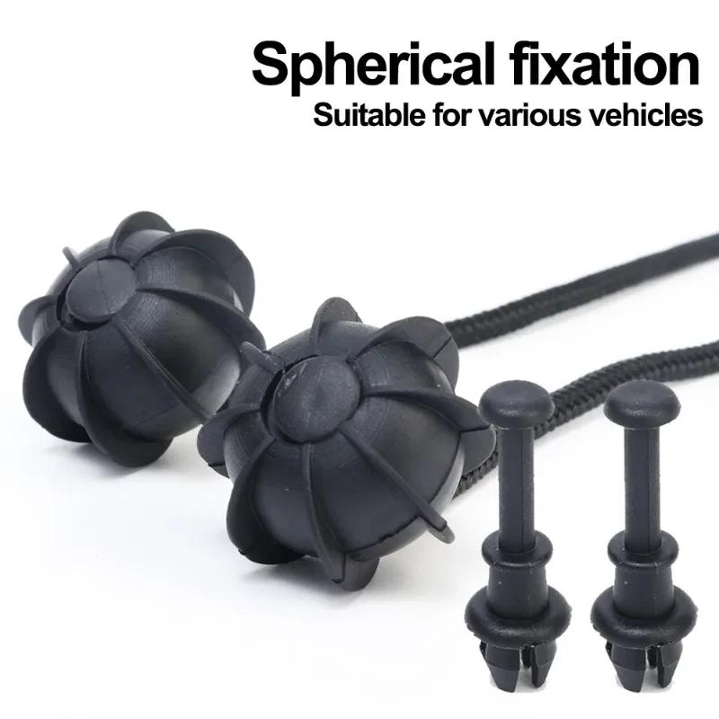4/2 Stück Kofferraum-Lanyard-Befestigungsclip Gepäckablagen-Schnurclips Halter Schwenkaufhänger 1M6867574A für VW GOLF MK5 MK6 5 6 Verstauen Aufräumen