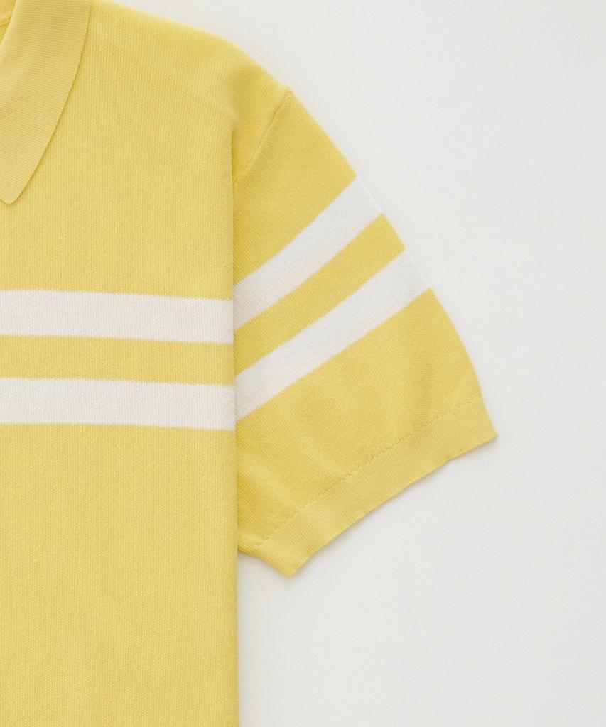 STCO Diems Ice Touch Block Collar Knit T-Shirt_Yellow (Classic Fit)_Dgkub01Cmy
