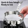 Gas Stove Cookware Support Rings, Rustproof Steel Gas Stove Windshield, Gather Fire Hood, Heat Saving for Home Cooking