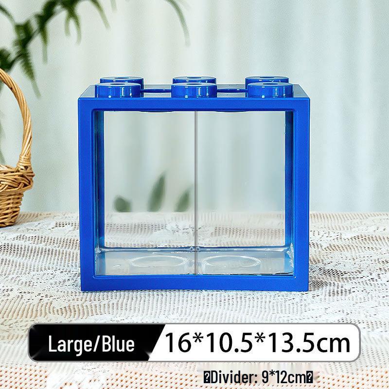 Transparent Desktop Aquarium: Fighting Fish, Jellyfish, Goldfish Tank with Street Stall Stand Design