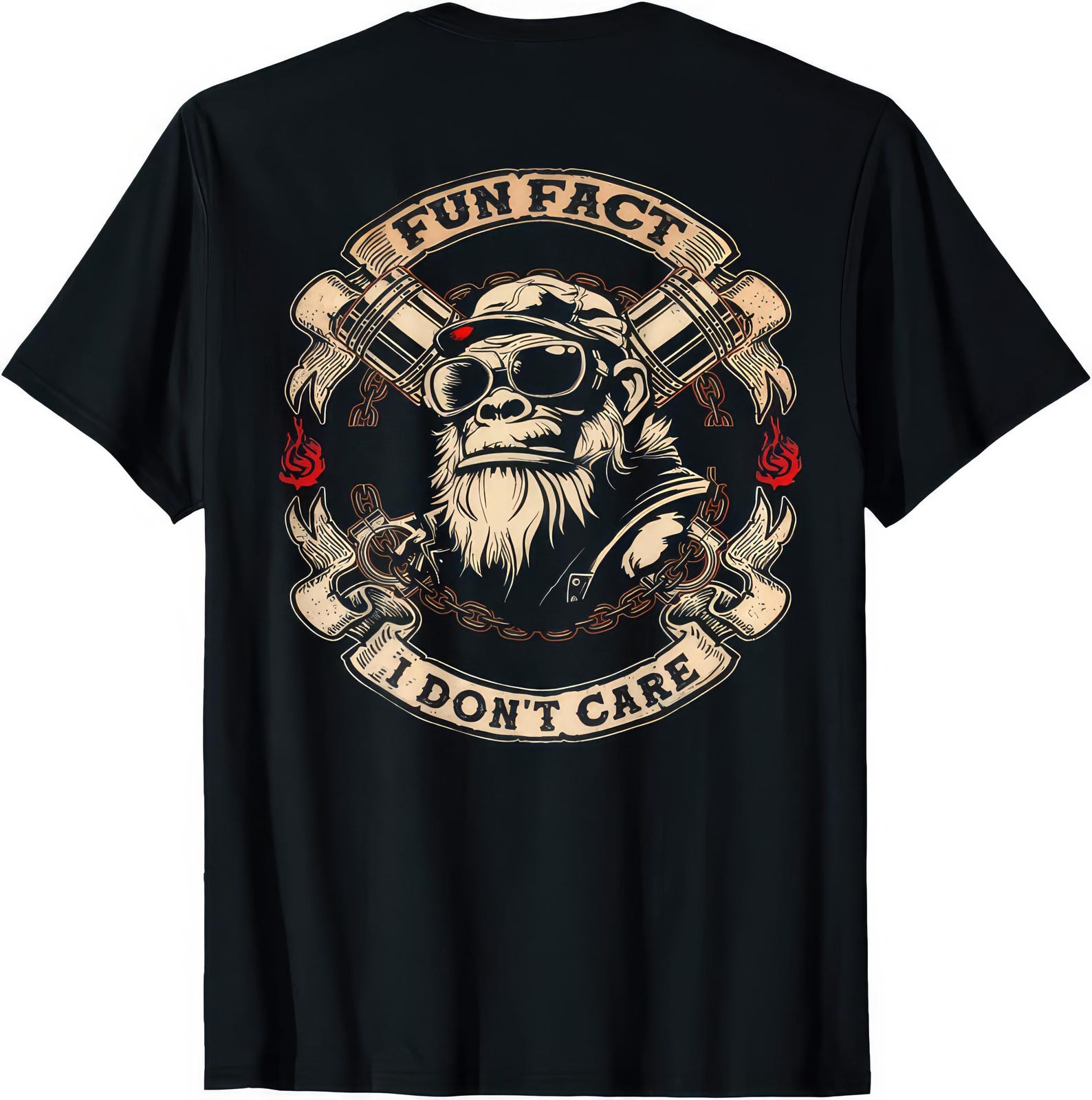 Grandpa Gorilla T shirt - Fun Fact I Don t Care 2XL