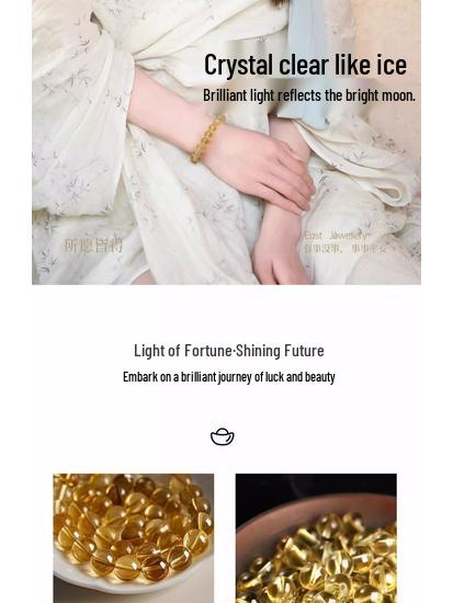 Citrine Crystal Beads Bracelet DIY Kit - Natural Feng Shui Elements