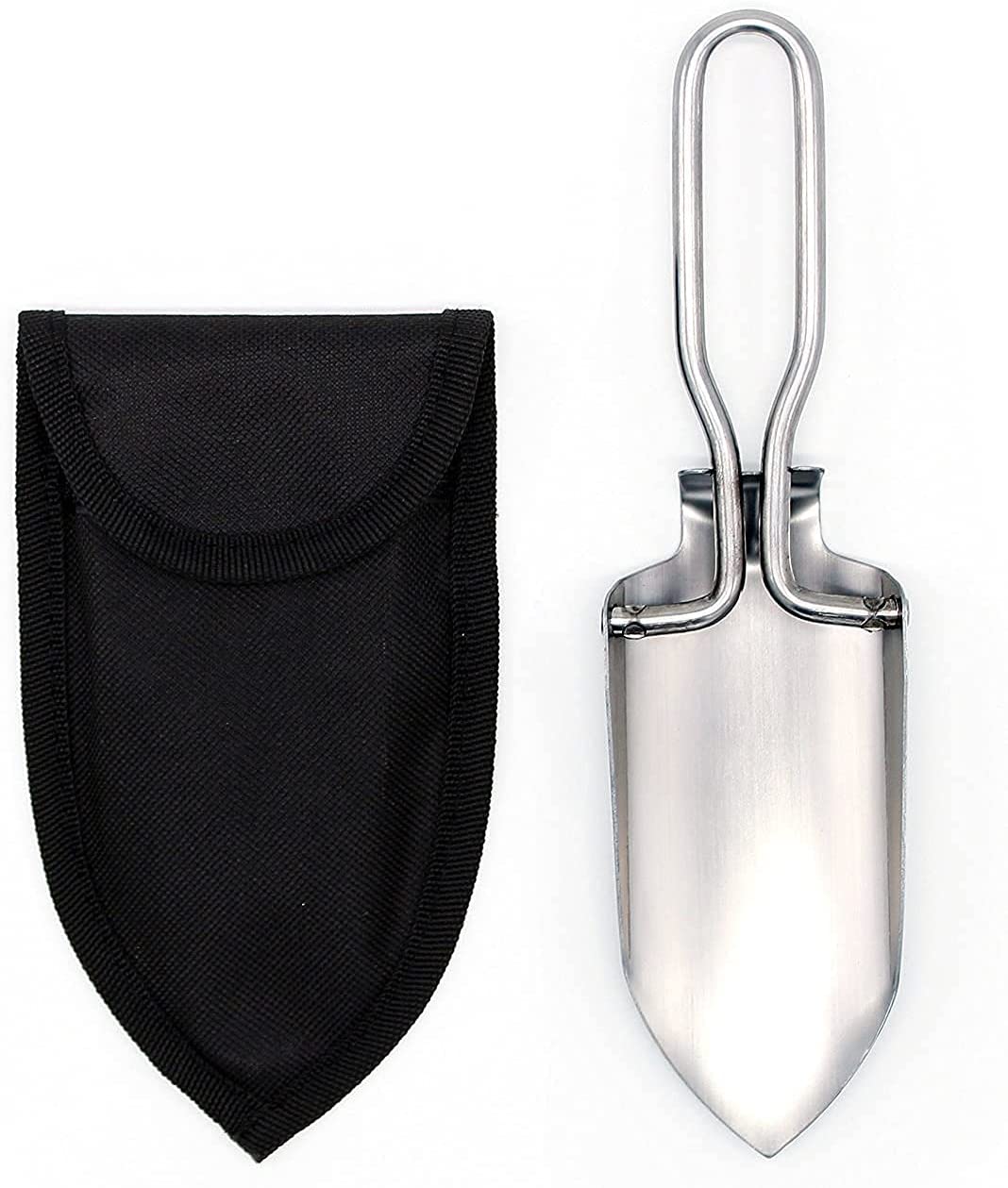 

Портативная складная лопата - Мини-лопатка для кемпинга с чехлом для переноски серебряный