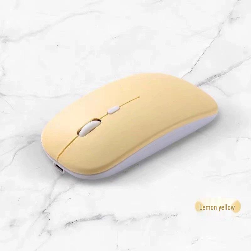Dual-Mode Ultra-Thin Rechargeable Bluetooth Silent Mouse with Luminous Feature for Office and Tablet Use