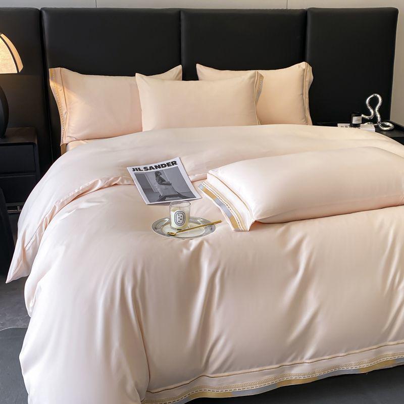 Luxury Lyocell Tencel Four-Piece Bedding Set – Double-Sided Ice Silk for Spring-Summer