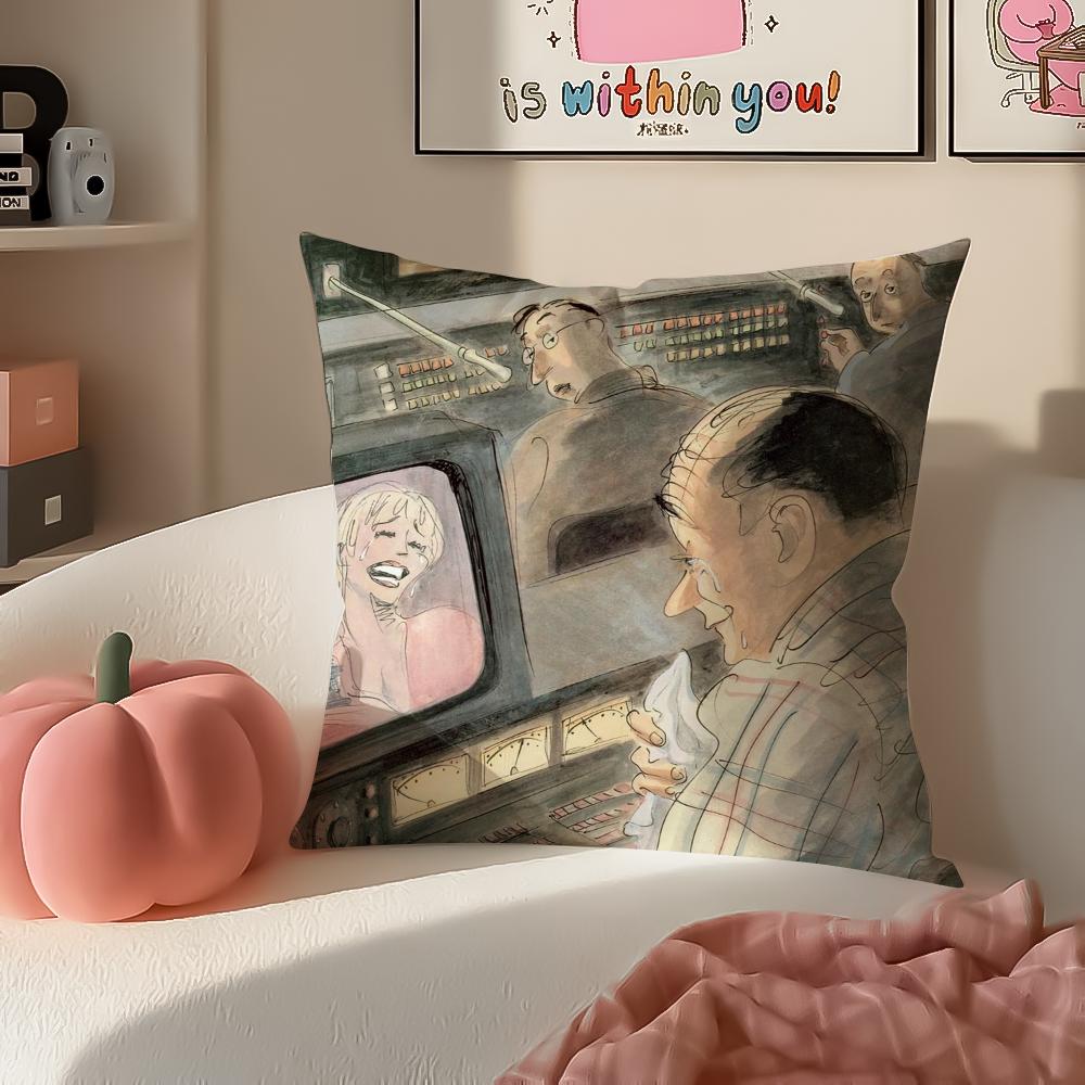 Art Magazine TThe NNew Yorker Cushion Cover Pillowcase Short Plush Invisible Zipper Room Sofa Cushion Cover