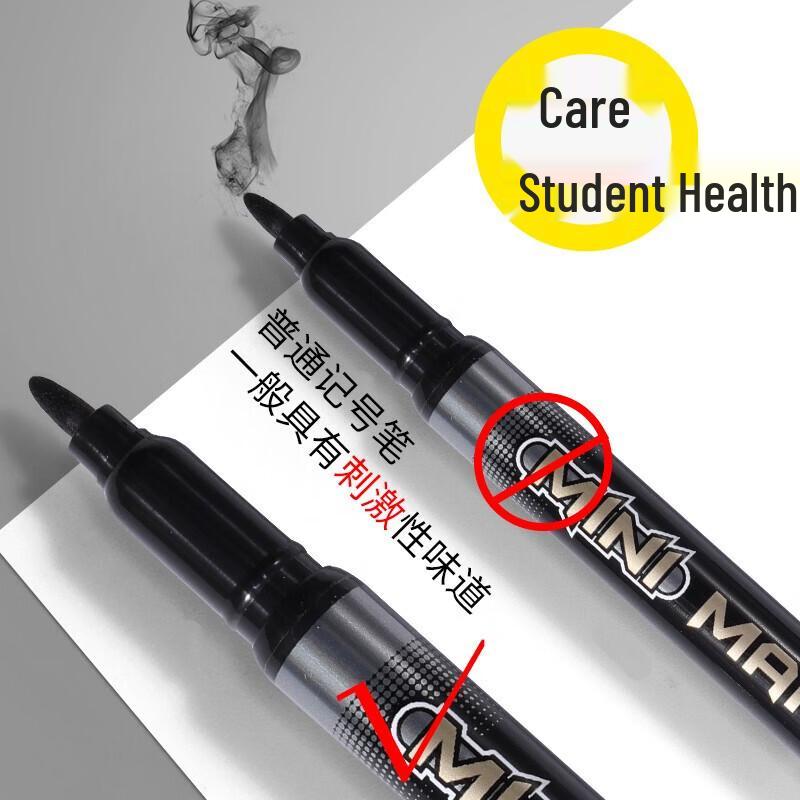 M&G Black Fine Tip Permanent Marker Pen (12 Pcs)