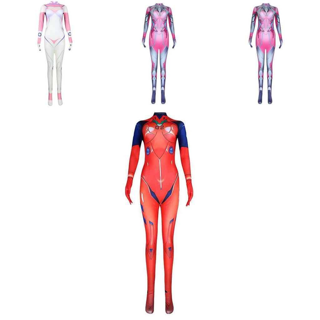 Halloween Cosplay Bodysuit With New Century Evangelion Asuka For Anime And Game Character Dressing
