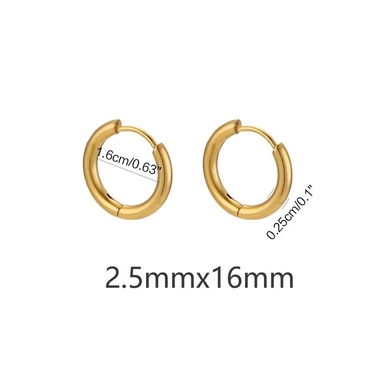 10Pcs Stainless Steel Hoop Earring Women Earring Men Punk Hiphop Gifts Fashion Jewelry Gift Piercing Earring