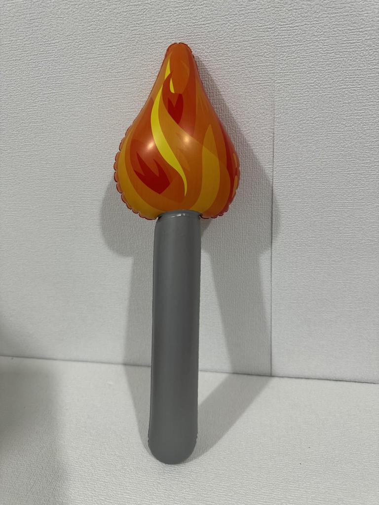 Children's PVC Inflatable Flame Torch Toy for Night Market, Stall Games, and Kindergarten Play.
