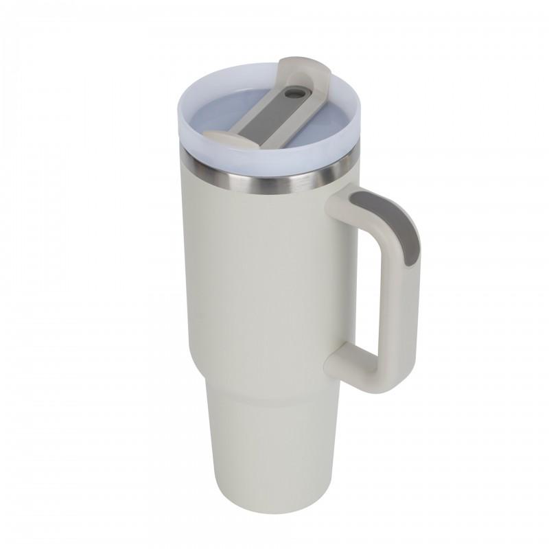 40oz Stainless Steel Insulated Travel Mug With Handle Car Office Home - Double Wall Vacuum Thermos Cup