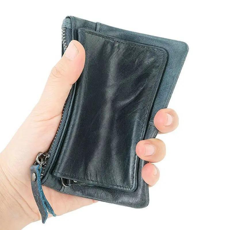 Hakiki Deri Bozuk Para Cüzdanı Retro Bozuk Para Kesesi Mini Cüzdan Erkek ve Kadın Bozuk Para Cüzdanları Yaratıcı Bozuk Para Cüzdanı