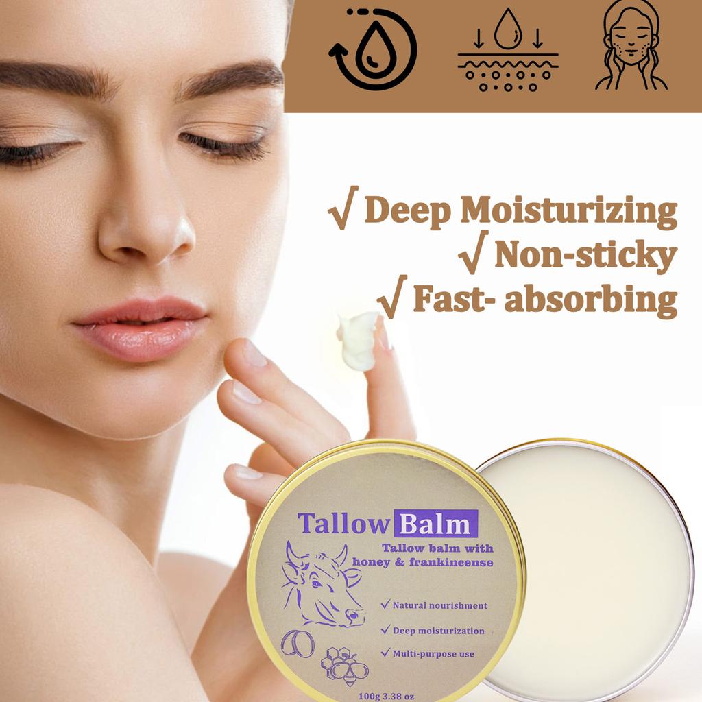 Beef Tallow Cream Brightens Skin Tone, Moisturizes Skin, Dryness, Brightens Skin Tone, Solid Cream