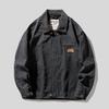 Mu Qiu Menswear | Trendy Mountain Style Outdoor Lapel Loose Workwear Jacket for Men In High-End Pearl Canvas American Style