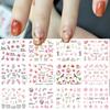 Nail Art Sticker, Spring And Summer Flower And Grass Series, Zou Ju Flower Watermark Nail Sticker