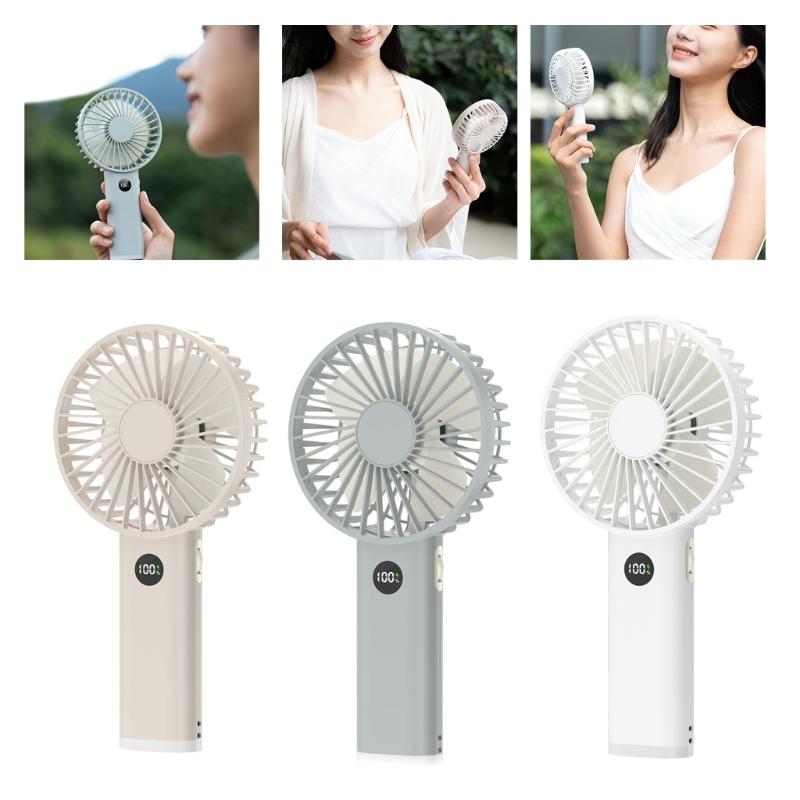 Rechargeable Fan Digital Fan USB Fan Camping Fan Powerful Fan USB Small Fan Suitable for Work School Bedroom Use