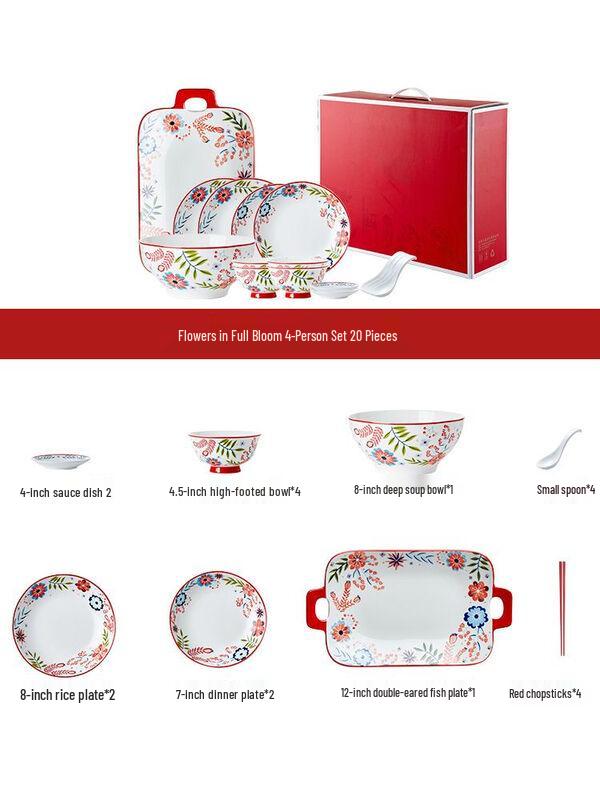 Naijiang Japanese Ceramic Dinnerware Gift Set
