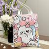 Einseitige Chikawa Canvas-Tasche Kawaii Anime Niedlich Student Cartoon Große Kapazität Nischendesign Tragetasche