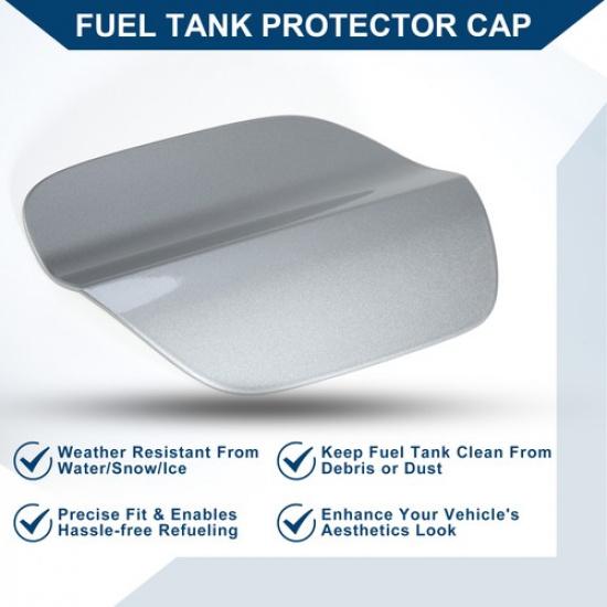 Fuel Tank Door Cap For Volkswagen Passat 2017-2024 Gas Tank Flap Silver Tone