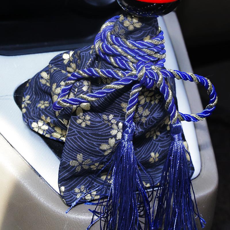 Universal Car Accessories Pattern Style Canvas Katana Shift Lever Knob Cover Dust Cover Racing Samurai Sword Shift Knob Collars