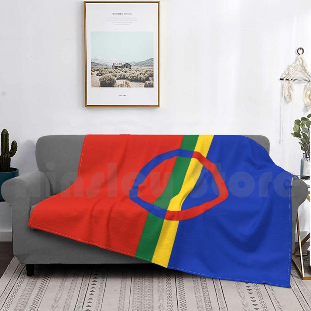 Sami Flag Blanket For Sofa Bed Travel Samis Sami Saami Sames Samés Sámes Flag Flagshop Scandinavia Sweden Norway