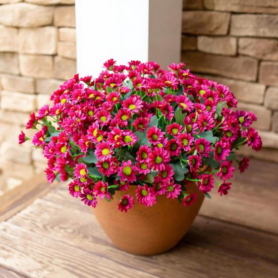 Artificial Flower Door Basket Wreath Cascading Green Leaves Branches Realistic Look UV Resistant Faux Flower Home Decor