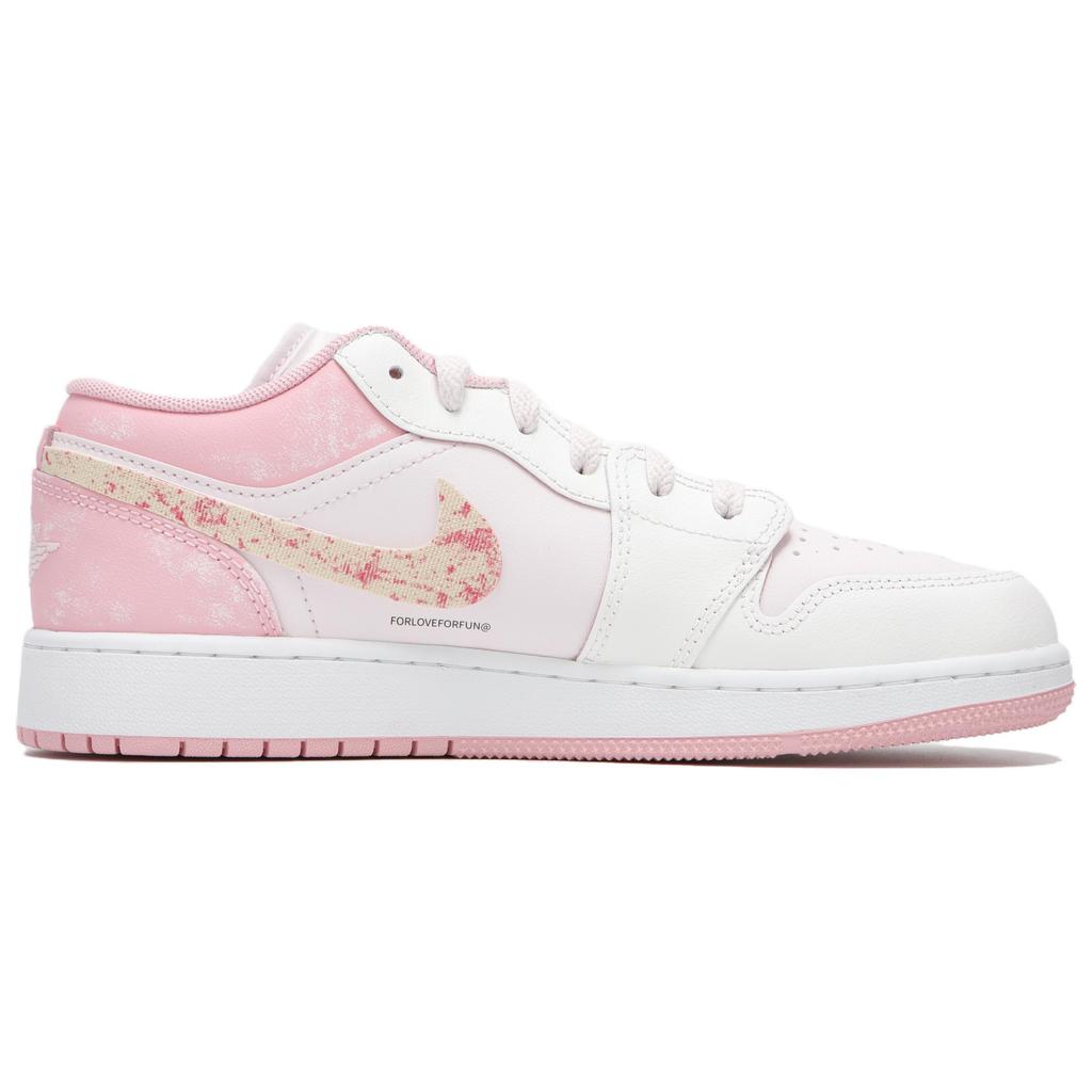Jordan Air Jordan 1 Low top Vintage Basketball Shoes Women's Pink White 553560-614(Team82-)